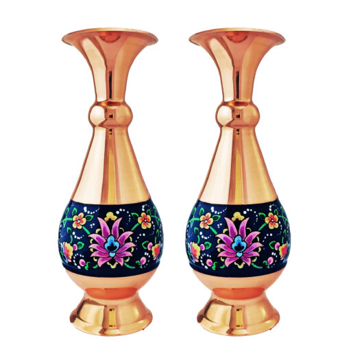 گلدان مس و پرداز ارتفاع 16 بسته دو عددی