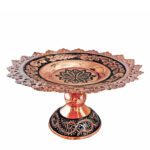 شیرینی خوری مسی مدل الماس تراش سایز 25