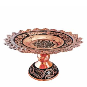 شیرینی خوری مسی مدل الماس تراش سایز 25