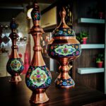 ست تنگ و شکلات خوری مسی و پرداز طرح ترنج