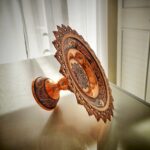 شیرینی خوری مسی مدل الماس تراش سایز 25