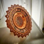 شیرینی خوری مسی مدل الماس تراش سایز 25