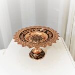 شیرینی خوری مسی مدل الماس تراش سایز 22