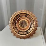 شیرینی خوری مسی مدل الماس تراش سایز 22