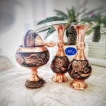 ست 3 تکه گلدان و شکلات خوری الماس تراش کد 2023