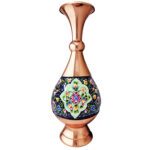 گلدان مس و پرداز 25 سانتی