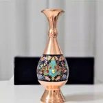 گلدان مس و پرداز 25 سانتی