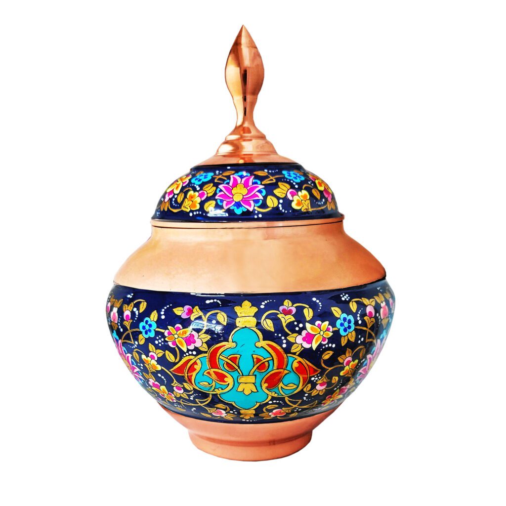 شکلات خوری مس و پرداز مدل سیبی سایز2 gold