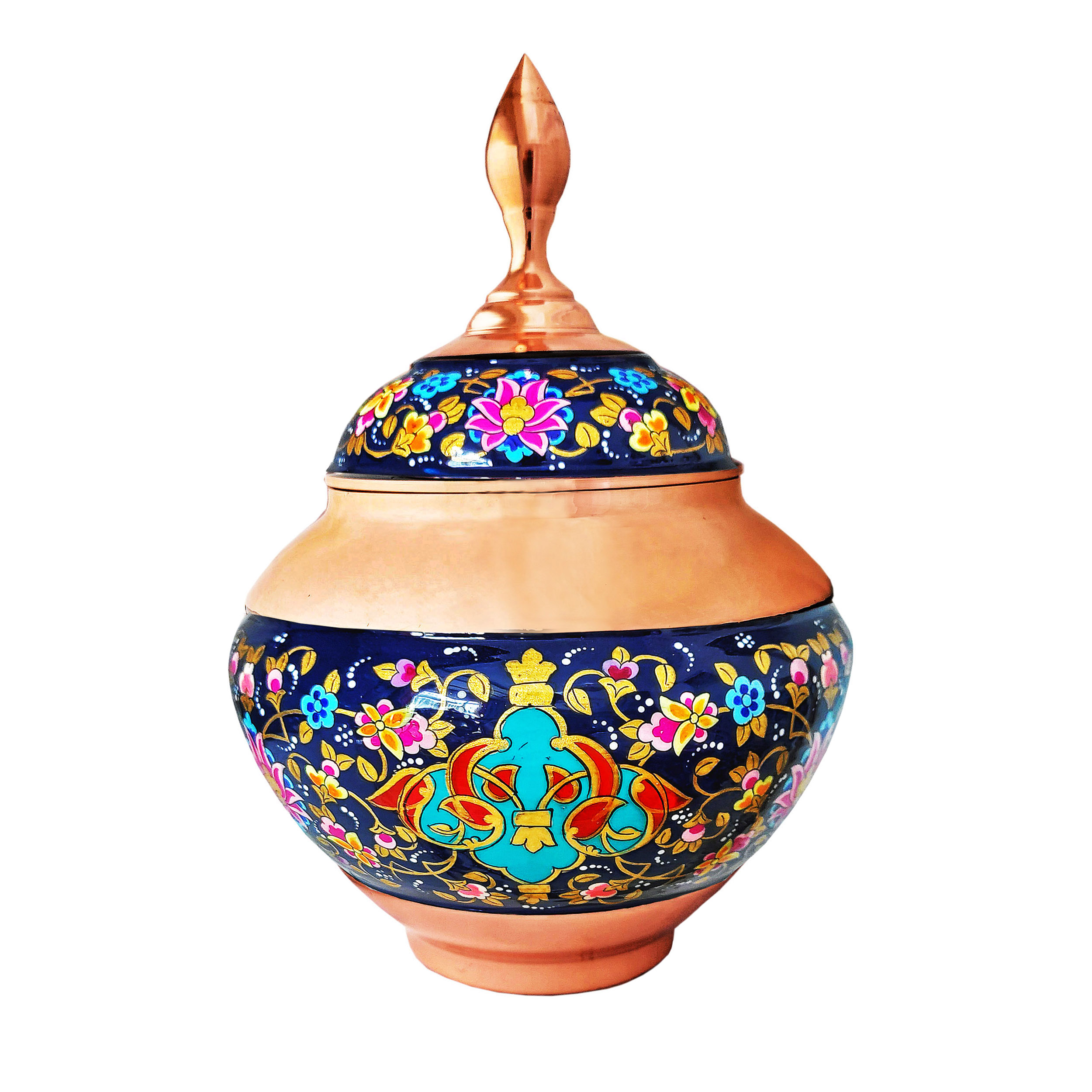 شکلات خوری مس و پرداز مدل سیبی سایز2 gold