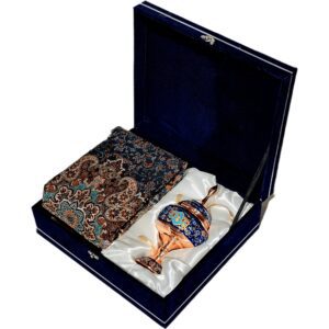 پک هدیه صنایع دستی نگارستان نیلی مدل مس و ترمه کد gold23