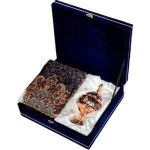 پک هدیه صنایع دستی نگارستان نیلی مدل مس و ترمه کد almas24