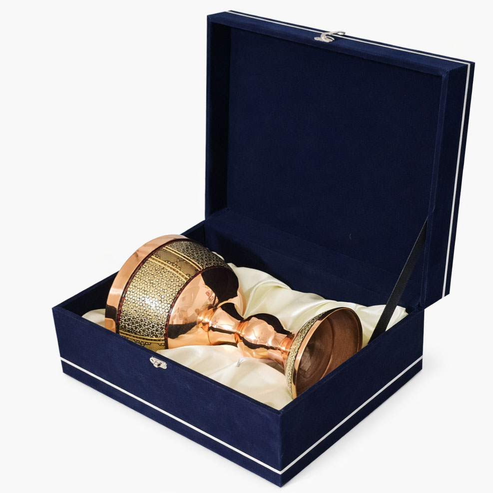 سنگاب خاتم کاری مسی ارتفاع29