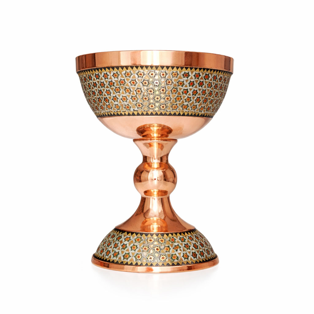 پک هدیه صنایع دستی نگارستان نیلی مدل مس و خاتم و ترمه کد 17