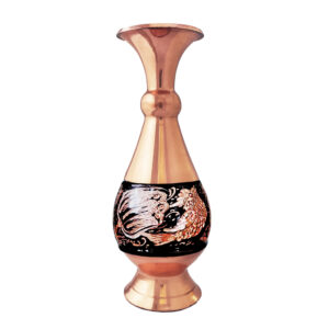 گلدان مسی الماس تراش ارتفاع 16